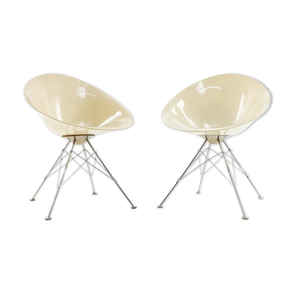 Pair of Eros armchairs by Philippe Starck edited by Kartell Selency