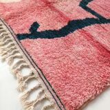 Moroccan Berber carpet Beni Ouarain pink patterned 246x161cm