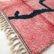 Moroccan Berber carpet Beni Ouarain pink patterned 246x161cm