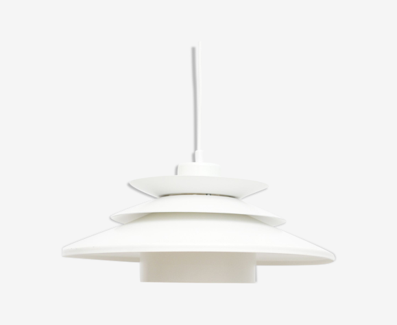 White pendant lamp, Denmark 1970s