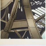 Original lithograph by Alain Le Foll, Eiffel Tower, 1978