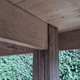 Art Deco table in solid elm
