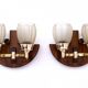 A pair of wall lamps, Art Deco, Poland, 1940s