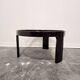 1970s Mid-Century Modern Black Coffee Table with Smoked Glass Top
