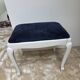 Vintage French Louis XV style stool in patinated white wood