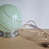 Clichy glass table lamp with golden edges