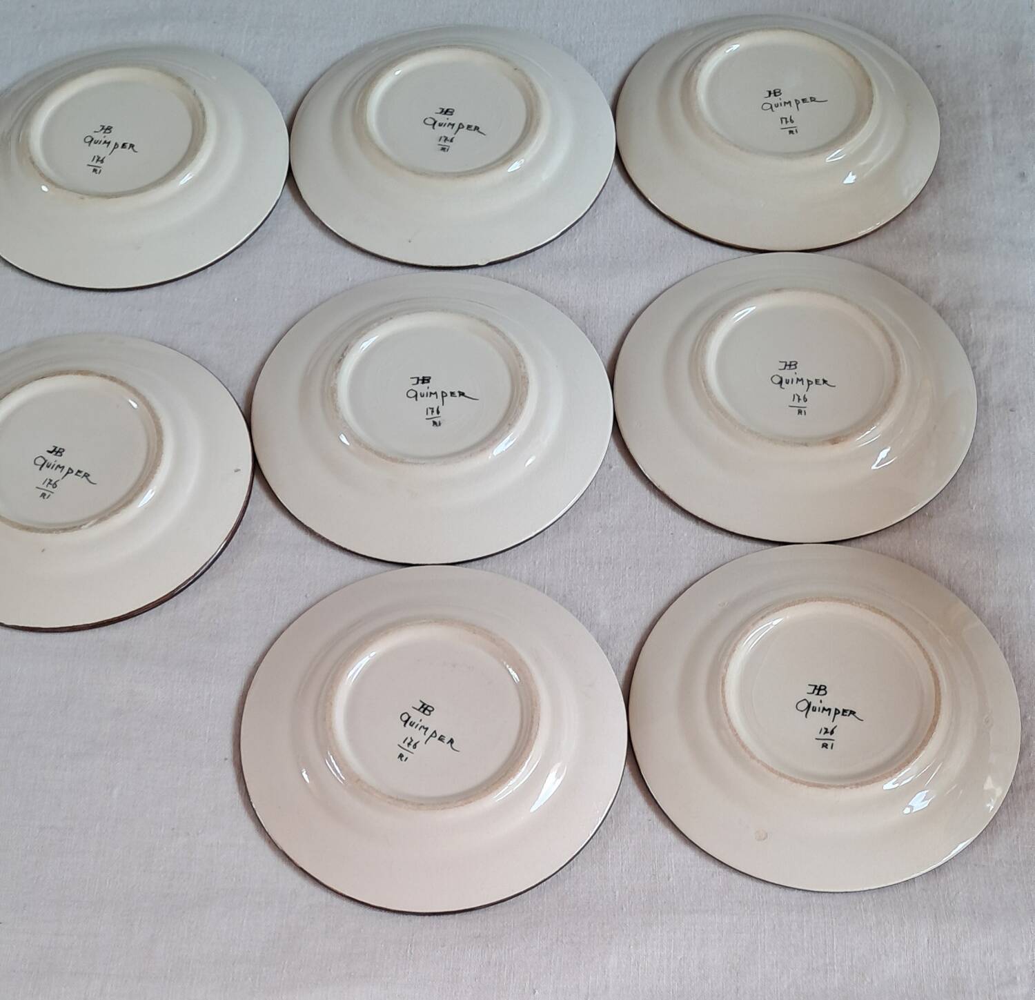 JP Quimper dessert plates