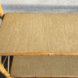 Vintage rattan wall shelf