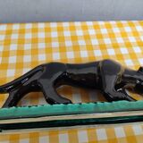Black panther in ceramic Vallauris