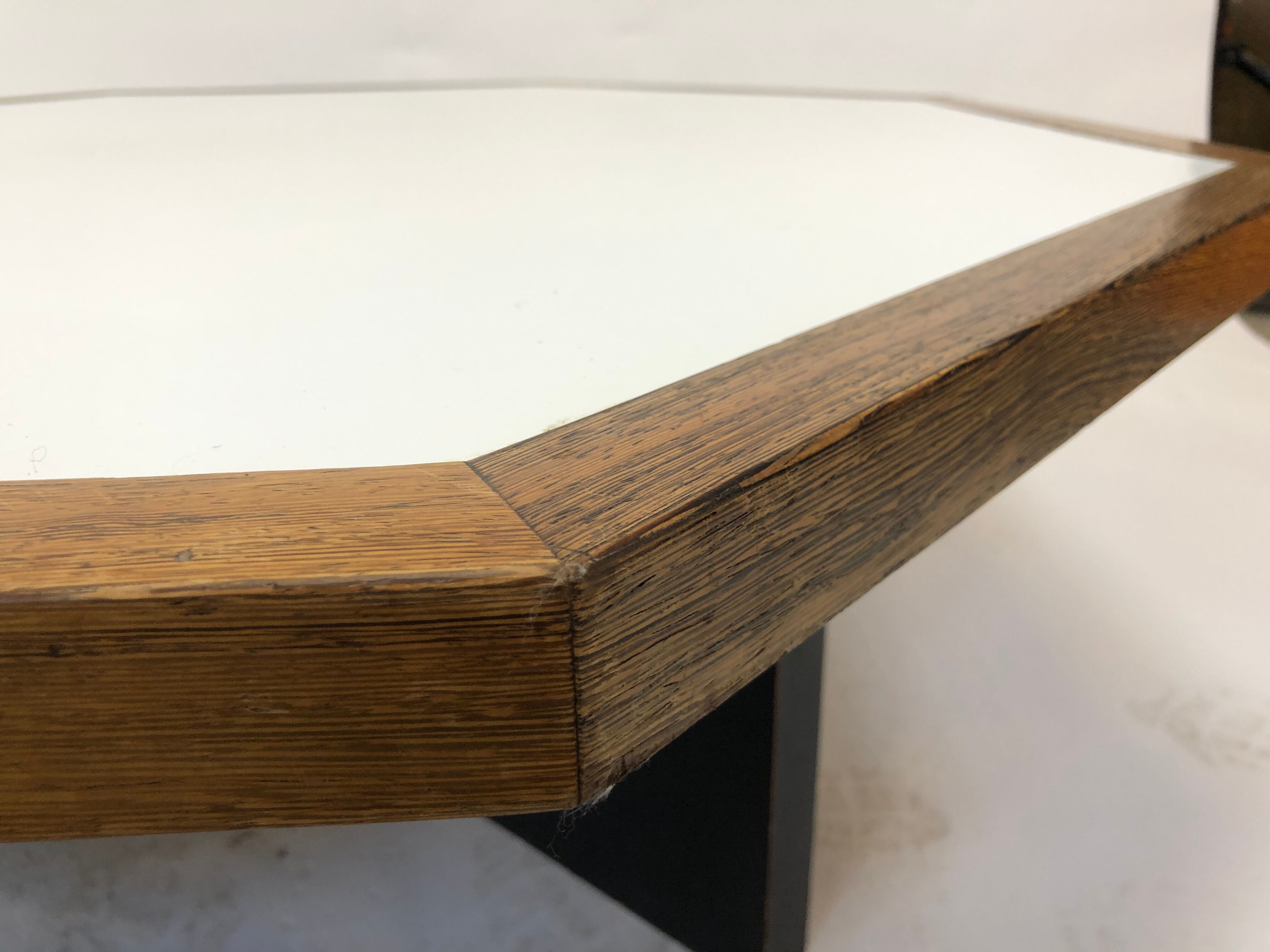 Vintage coffee table wenge hexagon 1960