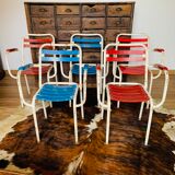 Set of 5 armchairs Tolix T2 50s