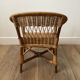 Children's armchair rattan / vintage blue