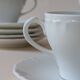 Set of 5 white cups
