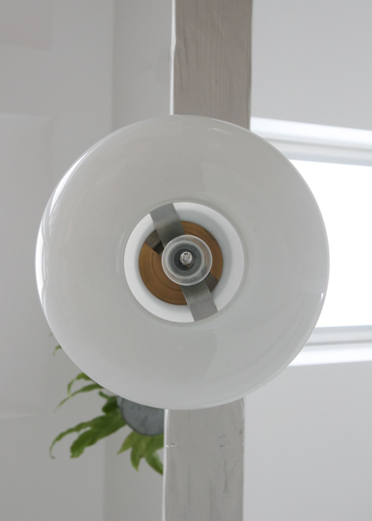 Pair of vintage opaline glass pendant lamp from Sijaj, 1960s