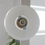 Pair of vintage opaline glass pendant lamp from Sijaj, 1960s