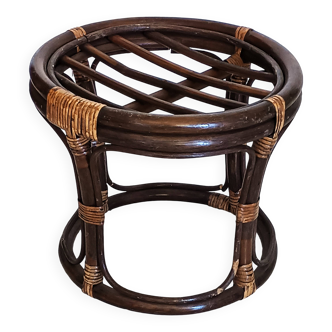 Vintage rattan pouf
