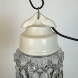 Vintage White Porcelain Pendant Light, 1970s