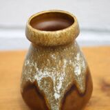 St Clément fat lava vase, vintage vase, St Clément ceramic vase, made in France, flower pot