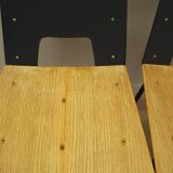 Set of six chairs, Italian design, 1950s, designer: Carlo Ratti, manufactur