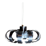 Brushed aluminum pendant light from the 1970s