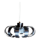 Suspension aluminium brossé  année 70