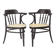 Pair of Bentwood Armchairs, Black Beechwood & Vienna Cane Seats, 1990s