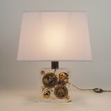 Resin lamp with inclusions by Pierre Giraudon