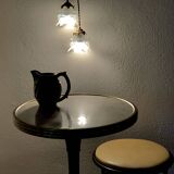 Pair of Art Deco pink tulips walkers