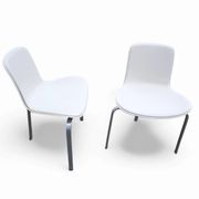 Conçu par Poul Kjærholm / 1978/2007 Coque blanche / cuir blanc