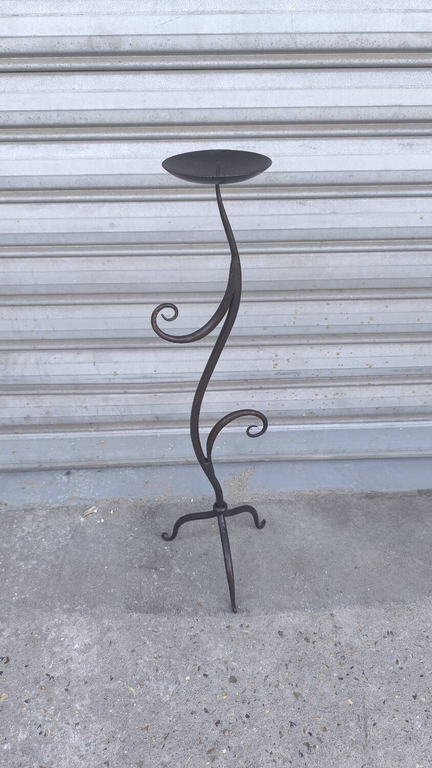 Wrought iron candle holder