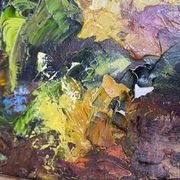 Oil on canvas by the lagnoux bouquet of still life flowers 1960