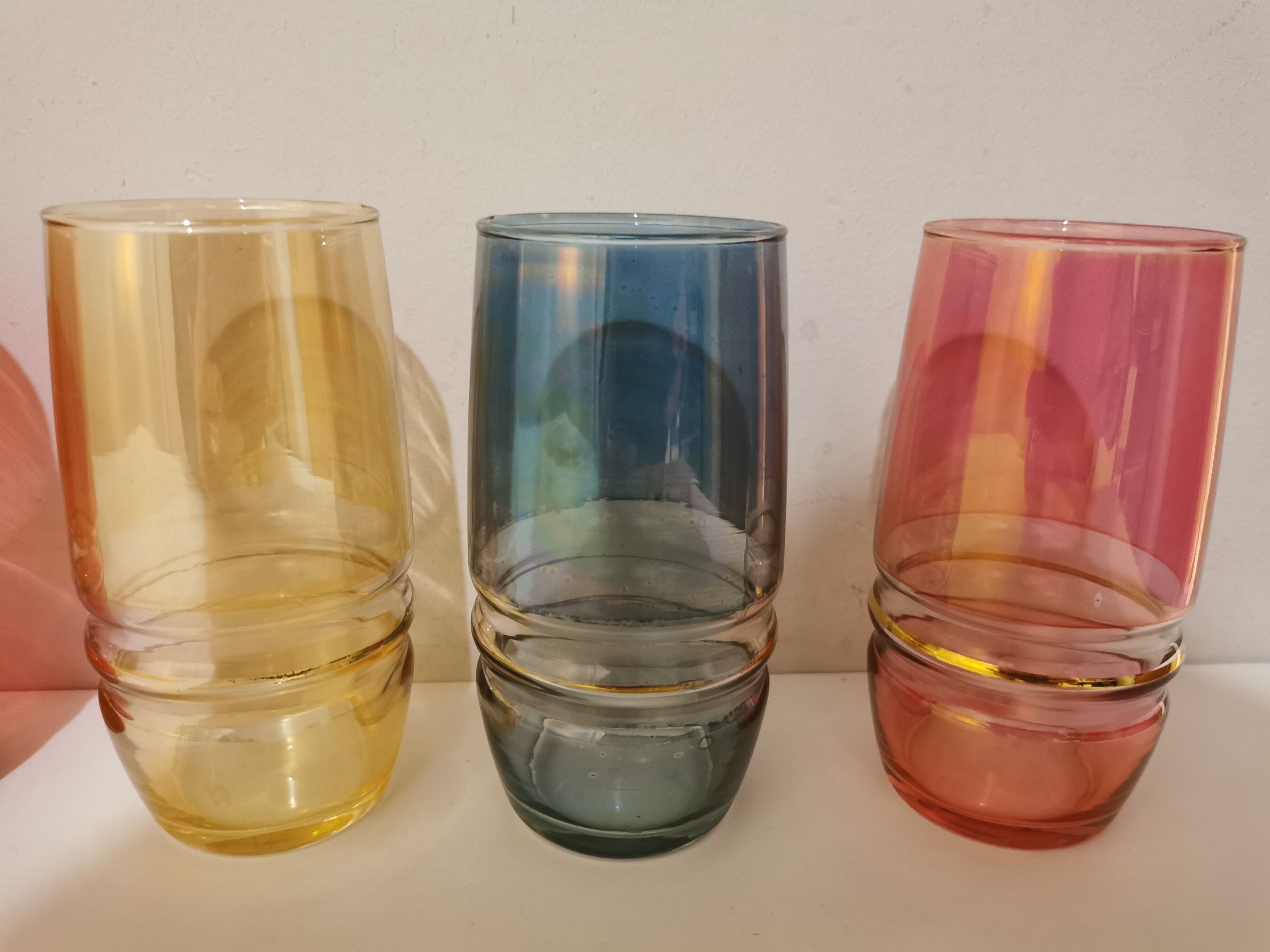 Multicolored orangeade service 60s