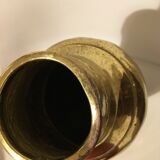 Yellow copper vase signed gbn art deco