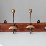 Old coat rack in solid brass