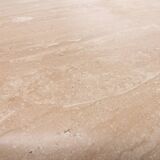 Italian coffee table in travertine with fossils