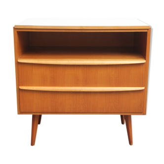 Chest of drawers in cherrywood and formica 1950