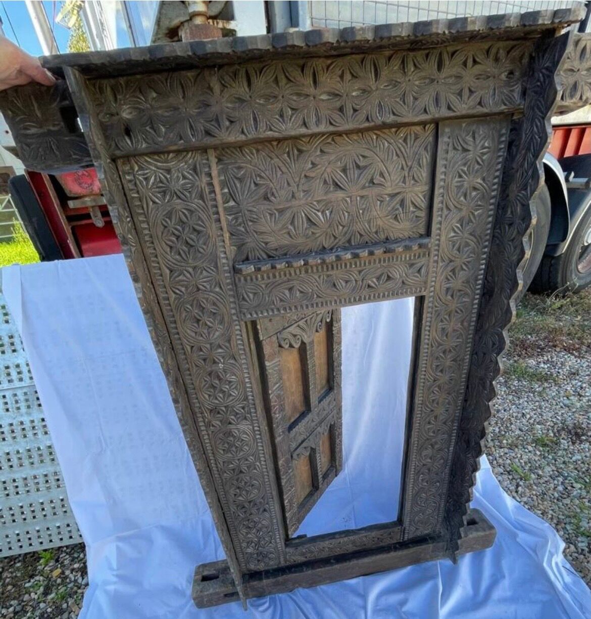 Large ancient door from the Himalayas.