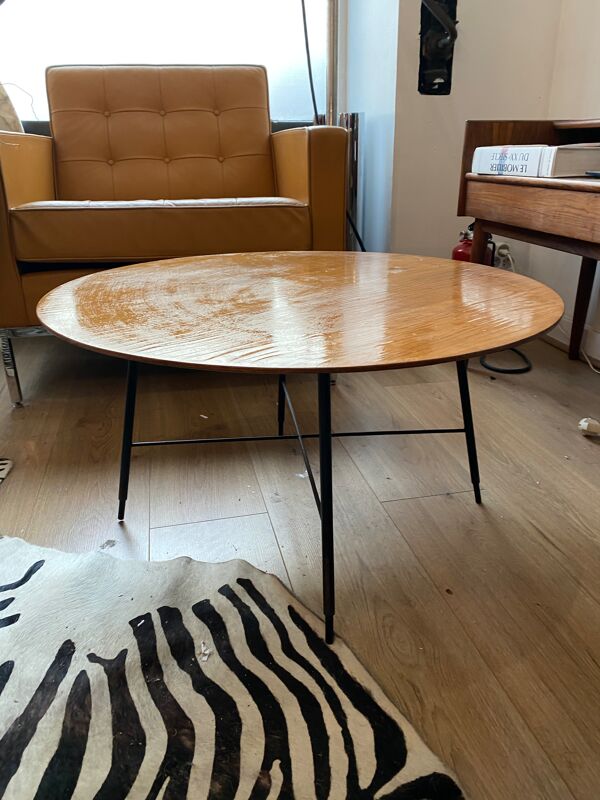 Table basse circulaire Ico Parisi circa 1950