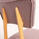 "Butterfly" dining chair, boucle pink wool, light wood