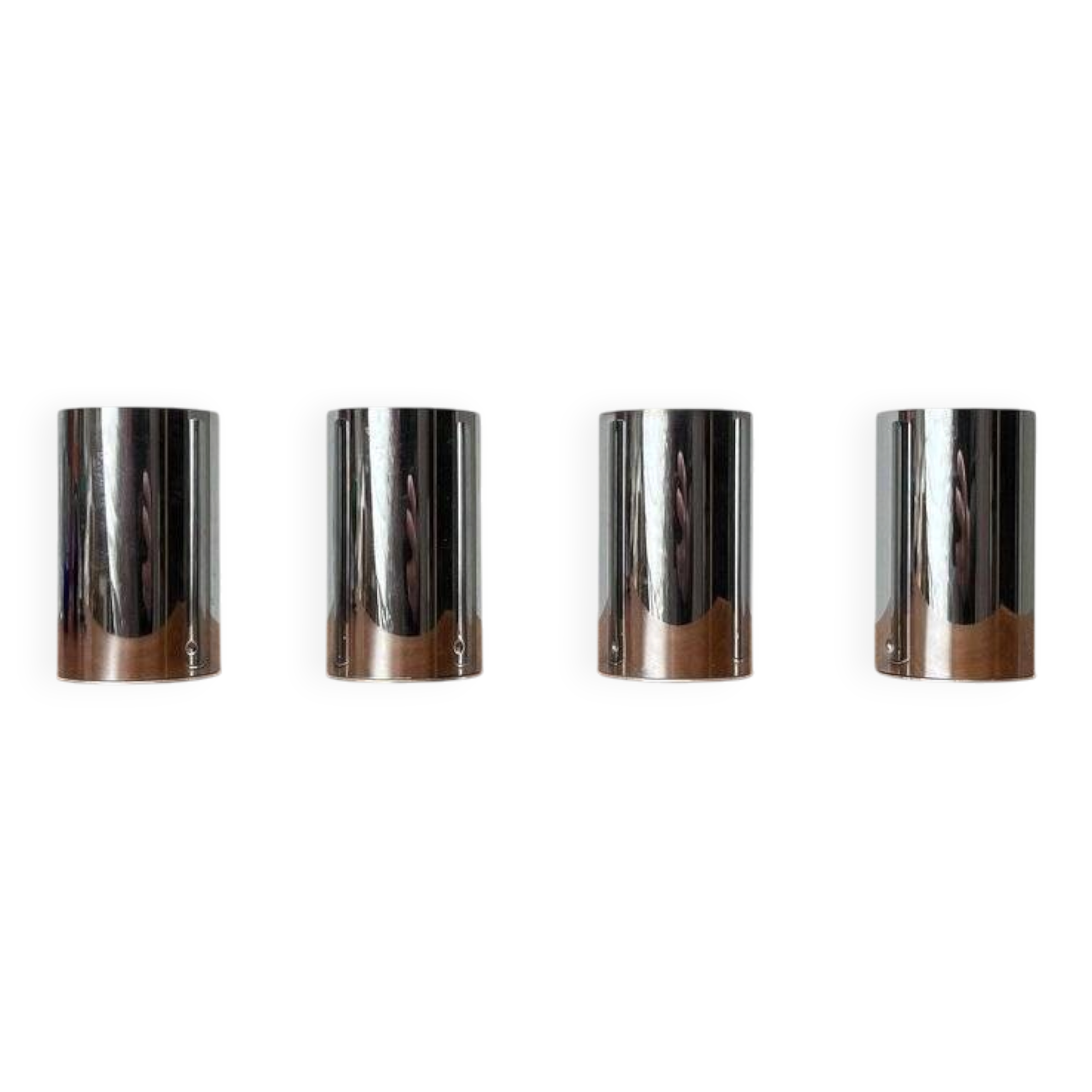 Vintage minimalist wall lamps or ceiling lights from the German space age by Rzb, set of 4.