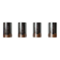 Vintage minimalist wall lamps or ceiling lights from the German space age by Rzb, set of 4.