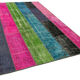 Hand-knotted anatolian contemporary 200 cm x 300 cm multicolor patchwork carpet