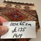 Vintage Turkish Mini Kilim 110x65 cm Shabby Small Kelim Rug Brown Beige Red