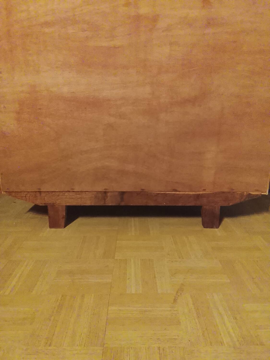 Vintage two-door wooden wardrobe