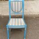 Louis XVI Style Chair / Medallion Painted in Blue