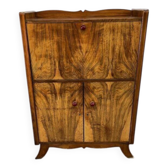 vintage Art Deco wooden armoire / bar