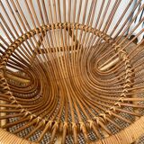 Pair of rattan ball-shaped armchairs from the 50s/60s