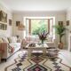 Moroccan Berber rug in cream wool with multicoloured diamonds – 250 × 147 cm