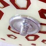 Large Vintage Czechoslovakian Opaline Glass Pendant Lights, 1970s, Set of 2