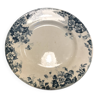Assiette enceinte en porcelaine Terre de Fer modèle “Marie-Louise”
